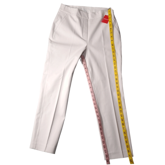 SPANX Women's Slim Straight Pants in Classic White Size M 20372R Grey Linings - Picture 7 of 16